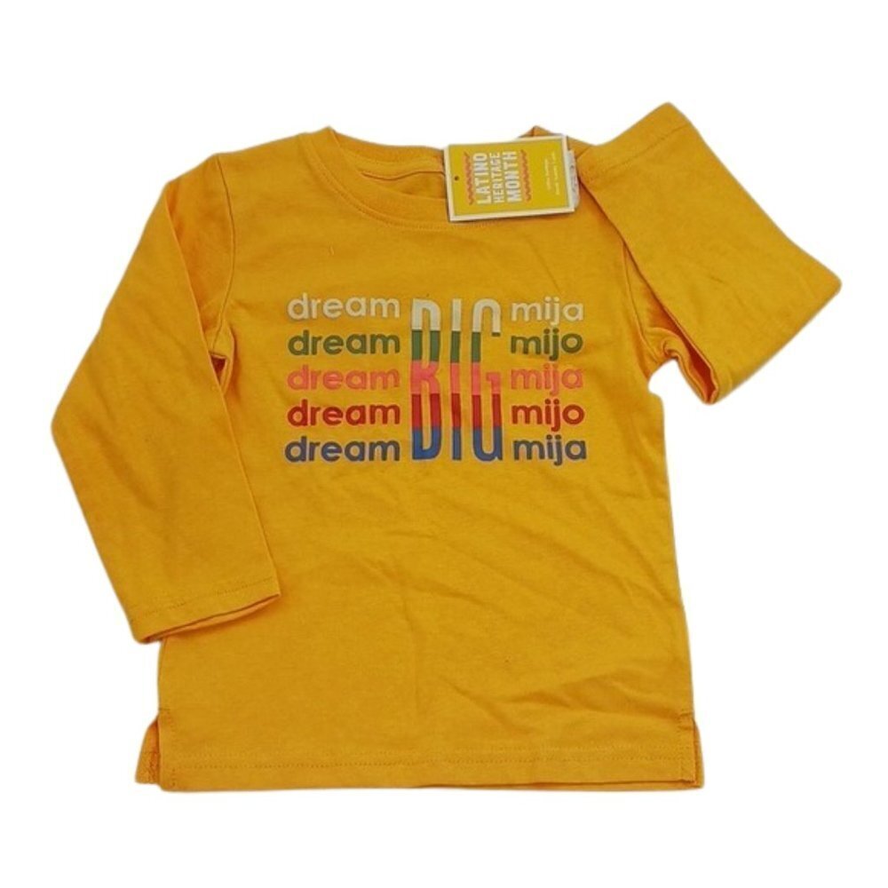 Well Worn Kids Latino Heritage Dream Big Mija Mijo T Shirt Orange Unisex